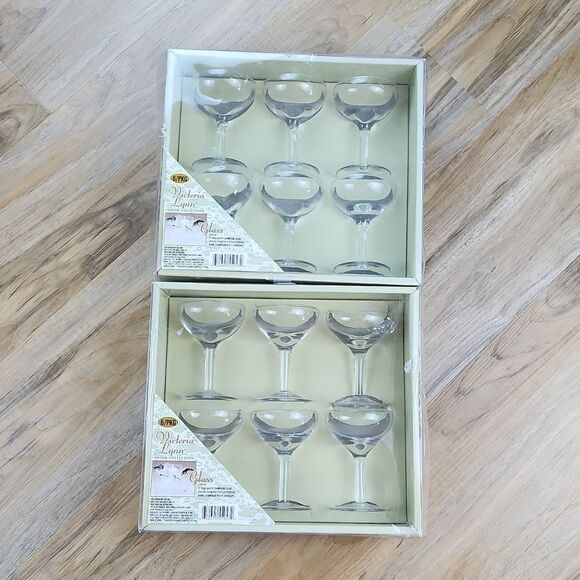 💜NIB Victoria Lynn 4" Miniature Decorative Champagne Glasses Set of 12 - Picture 2 of 9